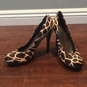 Giraffe Print Heels